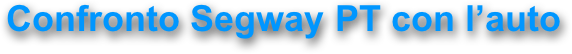 Confronto Segway PT con l’auto